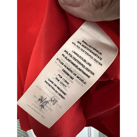 Alice + Olivia Elva Dress Women’s Size 8 Red Mini Exposed Zipper Sleeveless - Picture 7 of 13